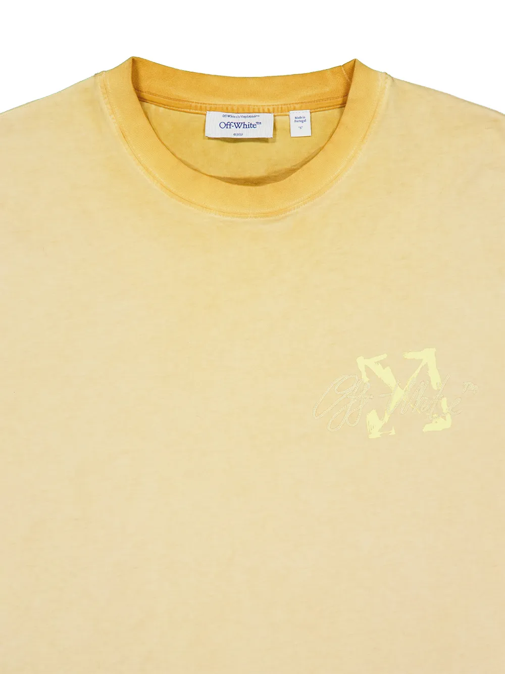 Off-White T-shirt met pijlprint Geel