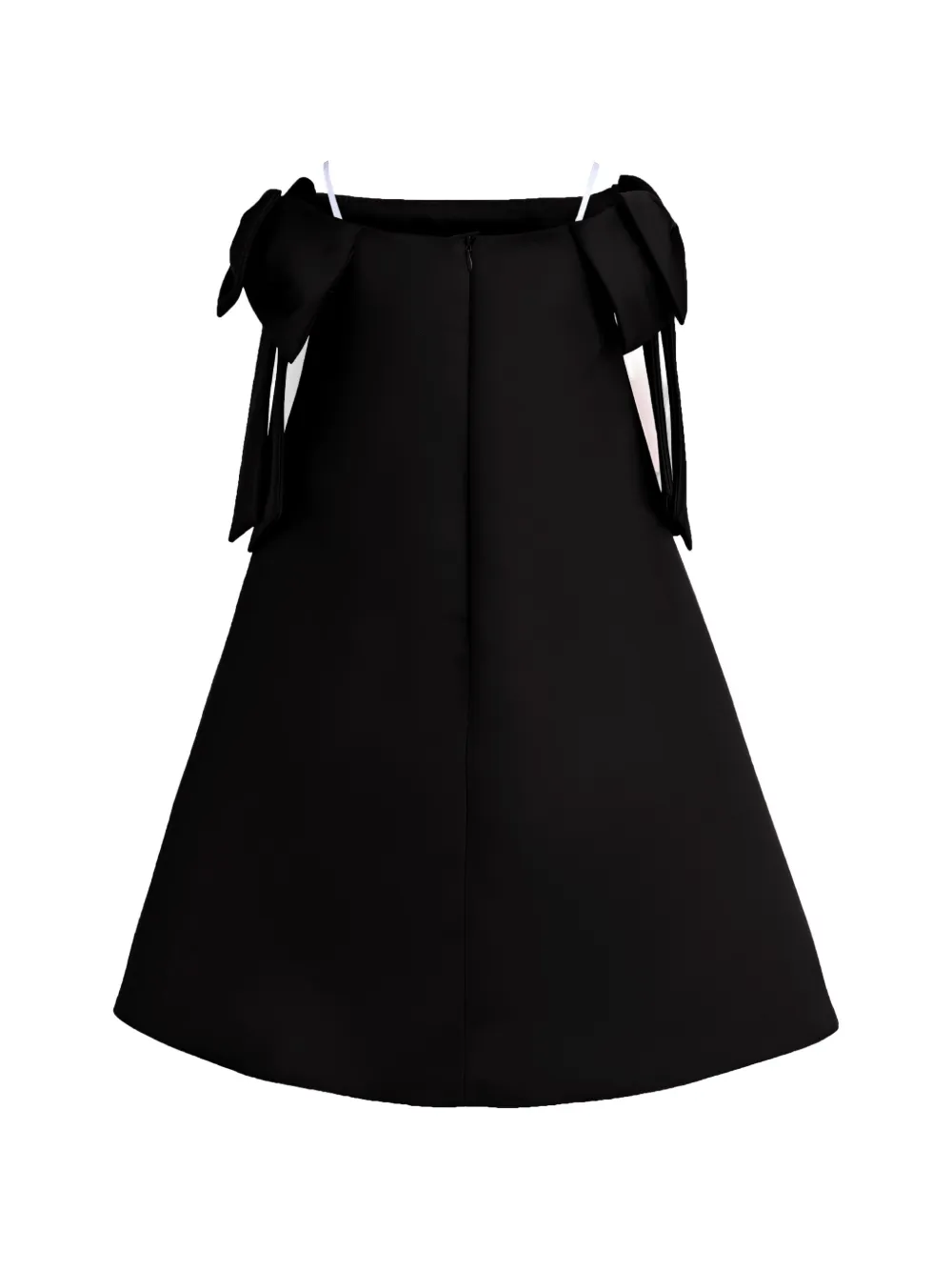 Tulleen Luneta off-shoulder jurk met strikdetail Zwart