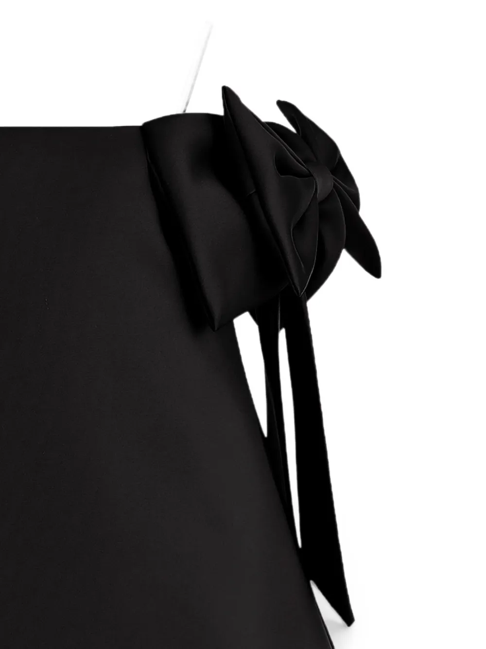Tulleen Luneta off-shoulder jurk met strikdetail Zwart