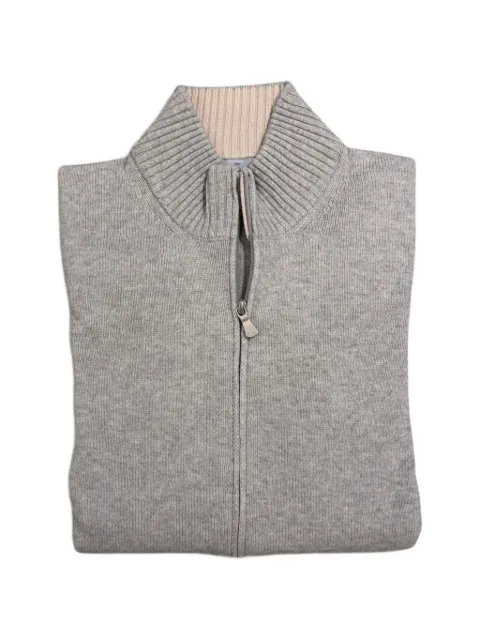 Gran Sasso zip-up ribbed-collar sweater