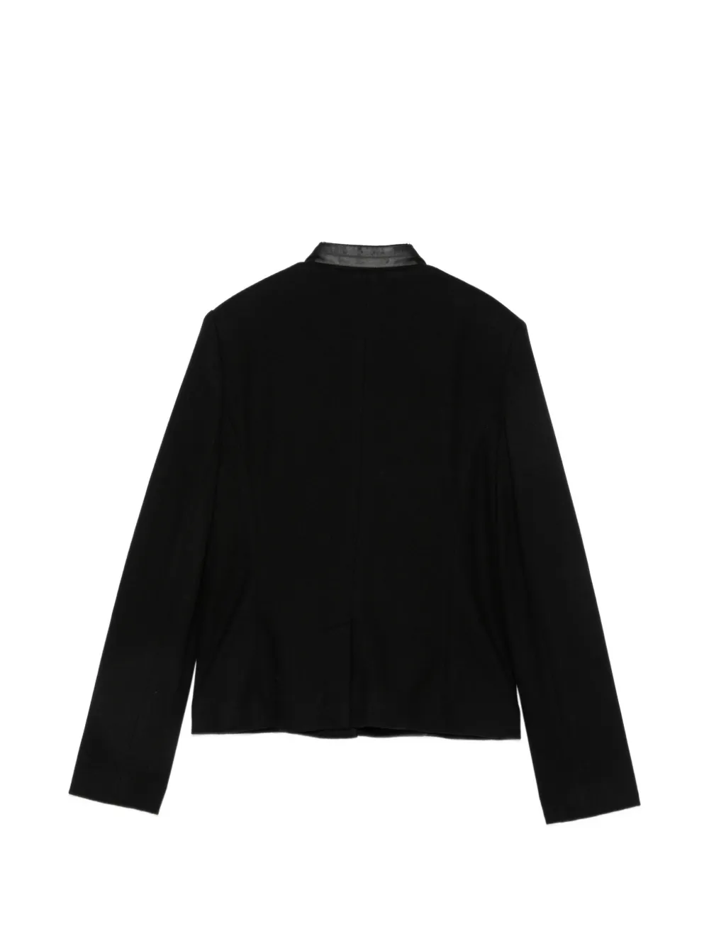 rag & bone Militaire jack met leren afwerking Zwart