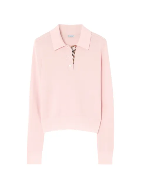 Burberry 羊毛长袖polo衫