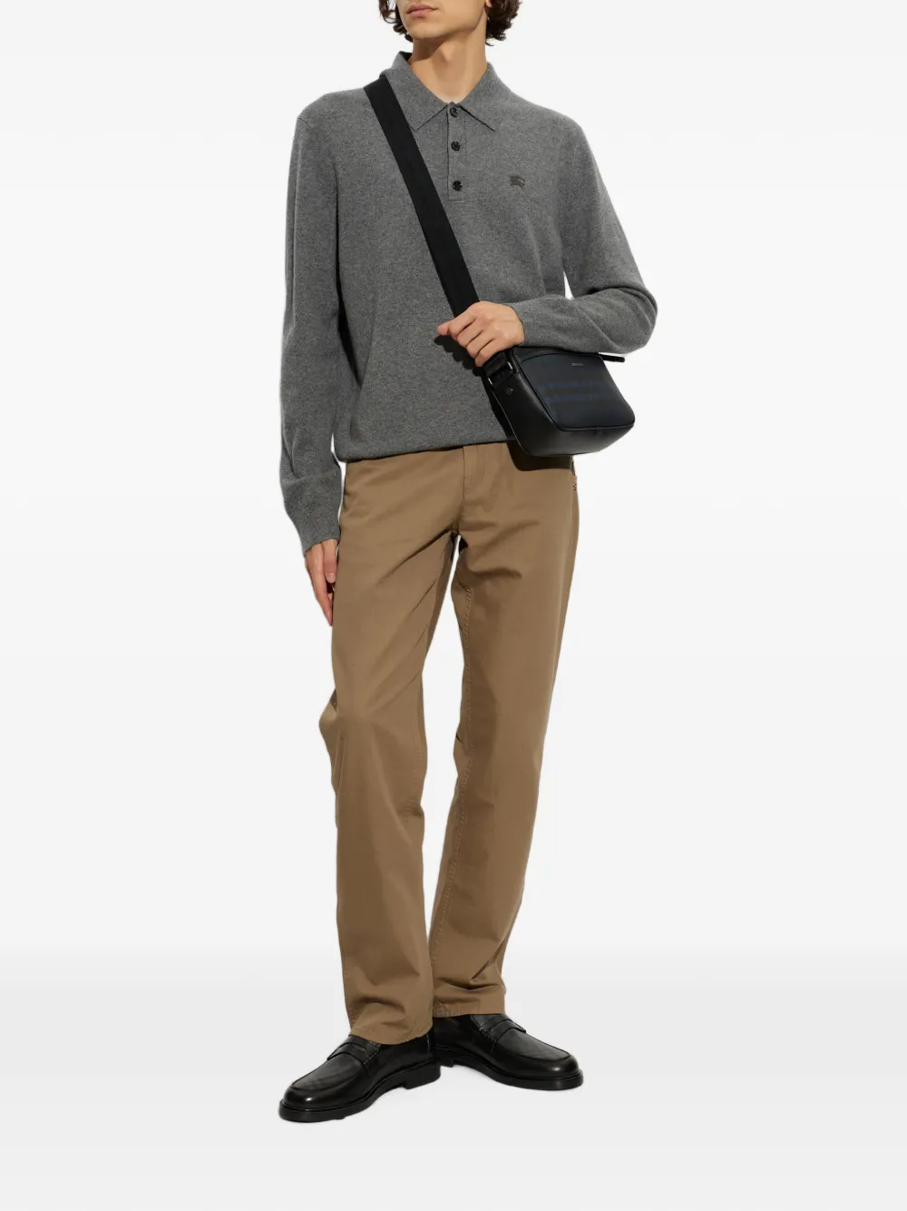 Burberry Kasjmier poloshirt Grijs