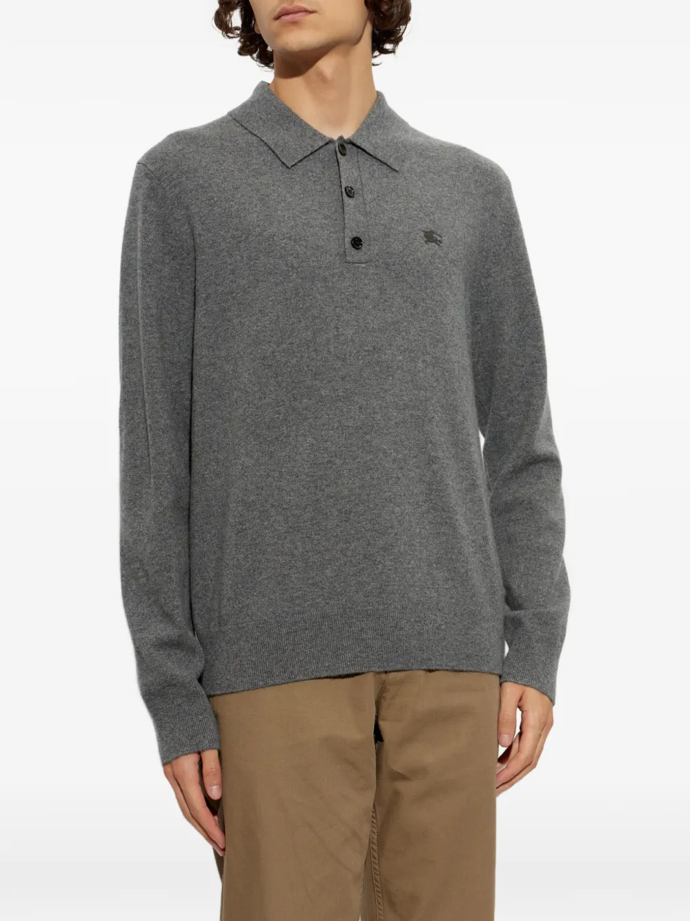 Burberry Kasjmier poloshirt Grijs