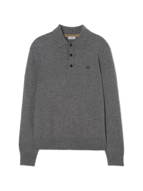 Burberry long-sleeve cashmere blend polo shirt