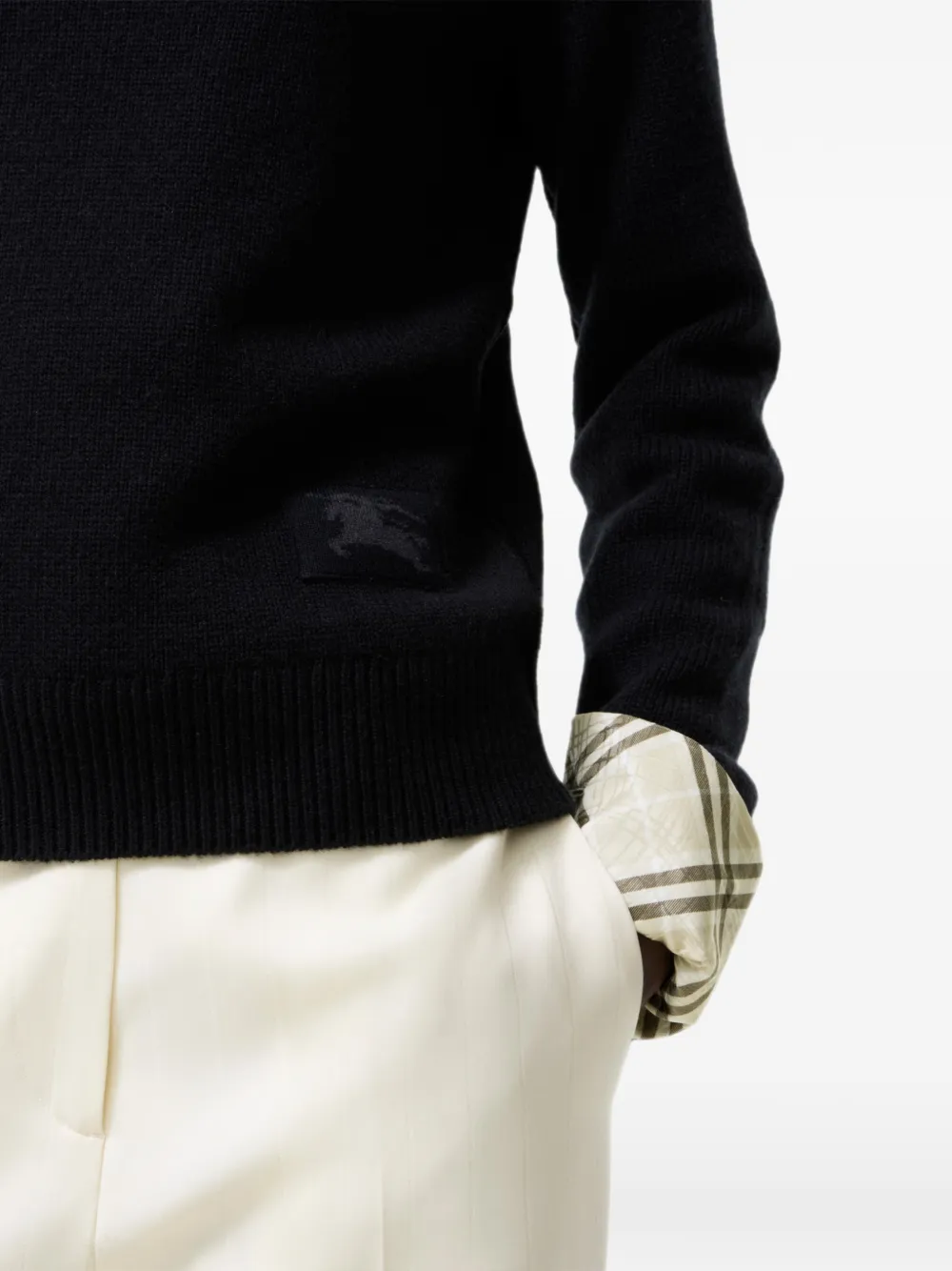 Burberry Kasjmier coltrui Zwart