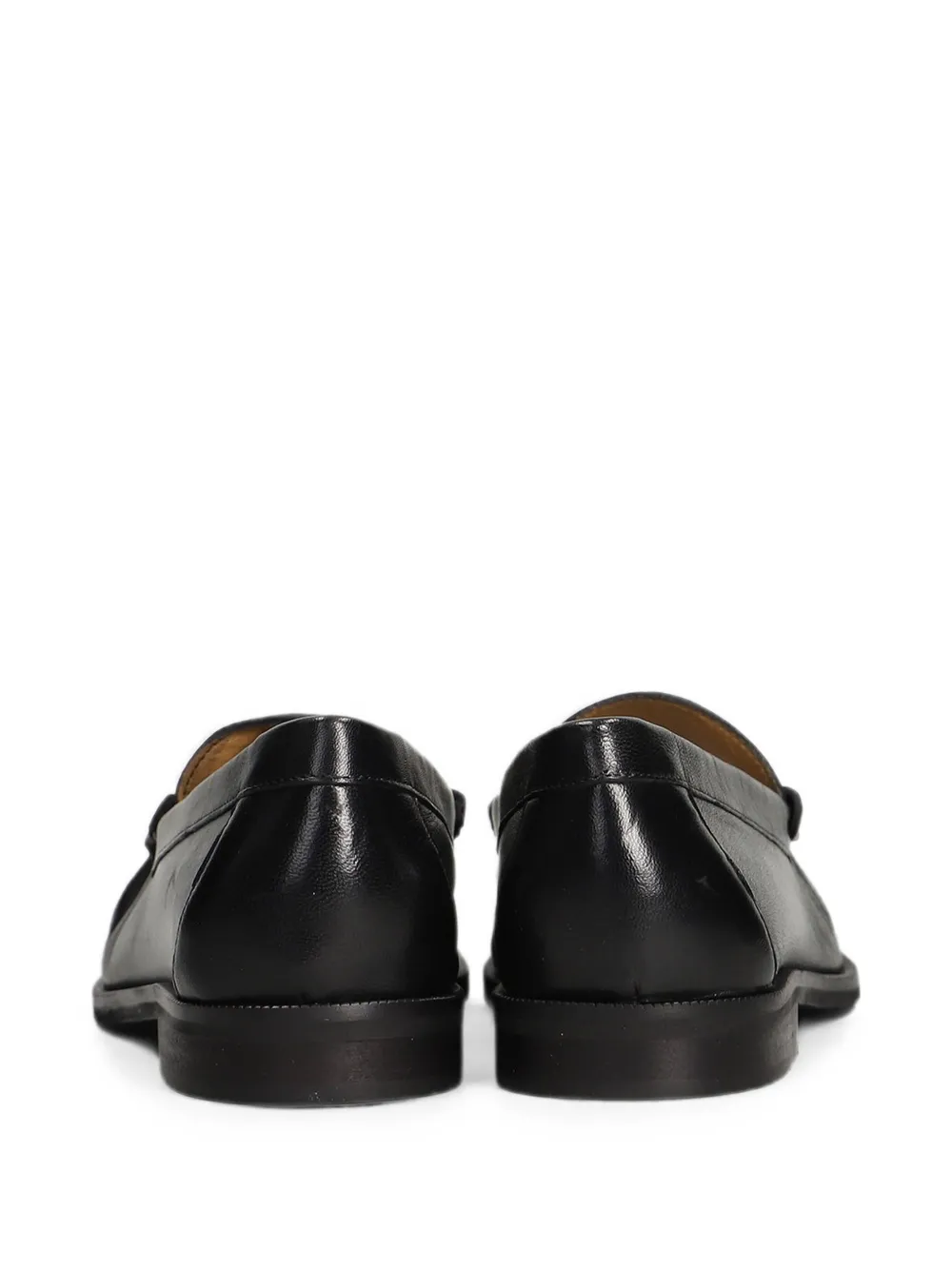 Julie Dee ruched penny loafers Zwart
