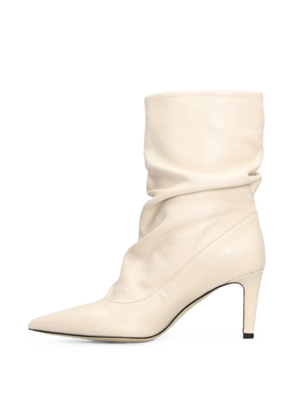The Seller slouchy pointed-toe ankle boots Beige