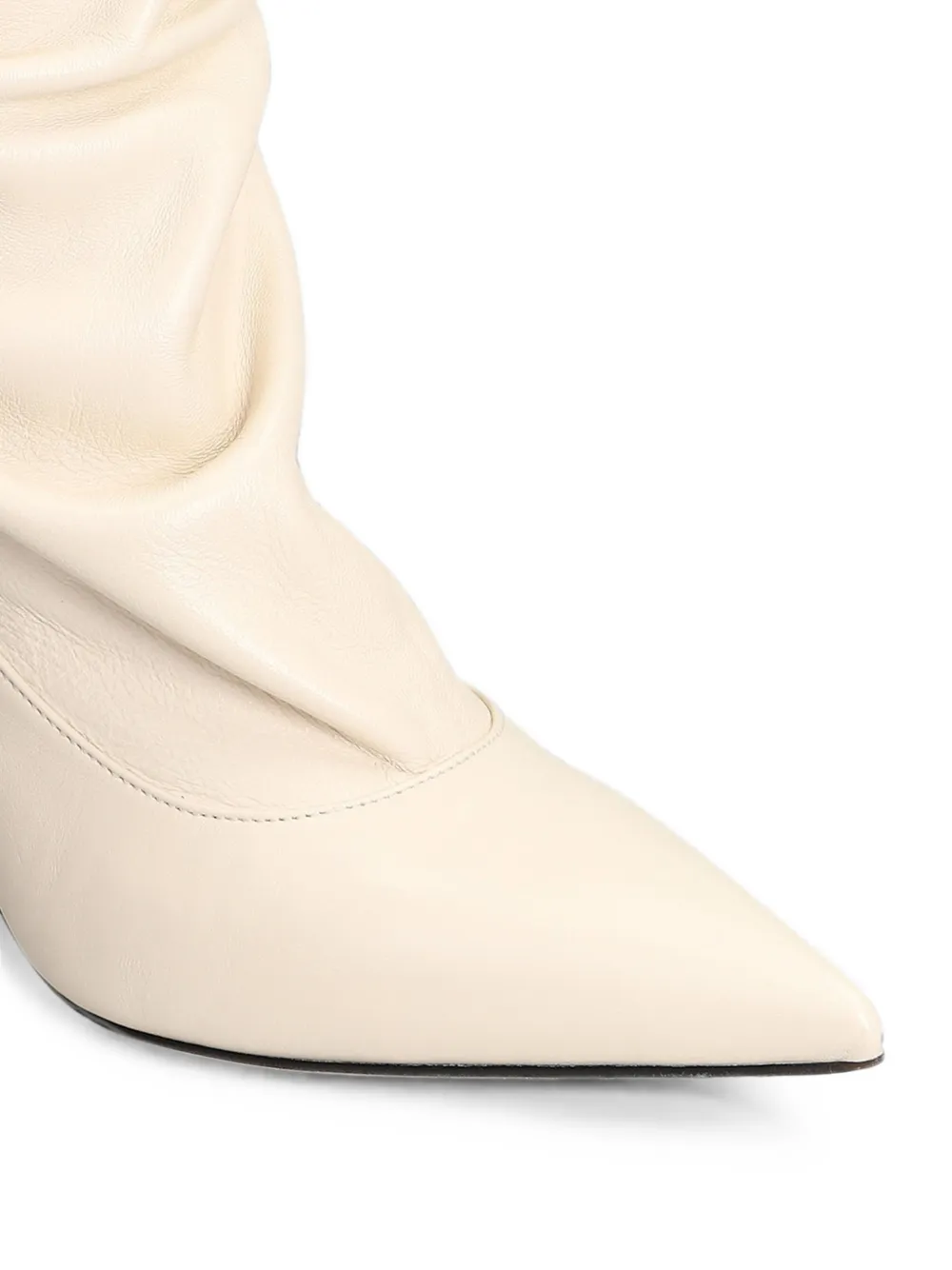 The Seller slouchy pointed-toe ankle boots Beige