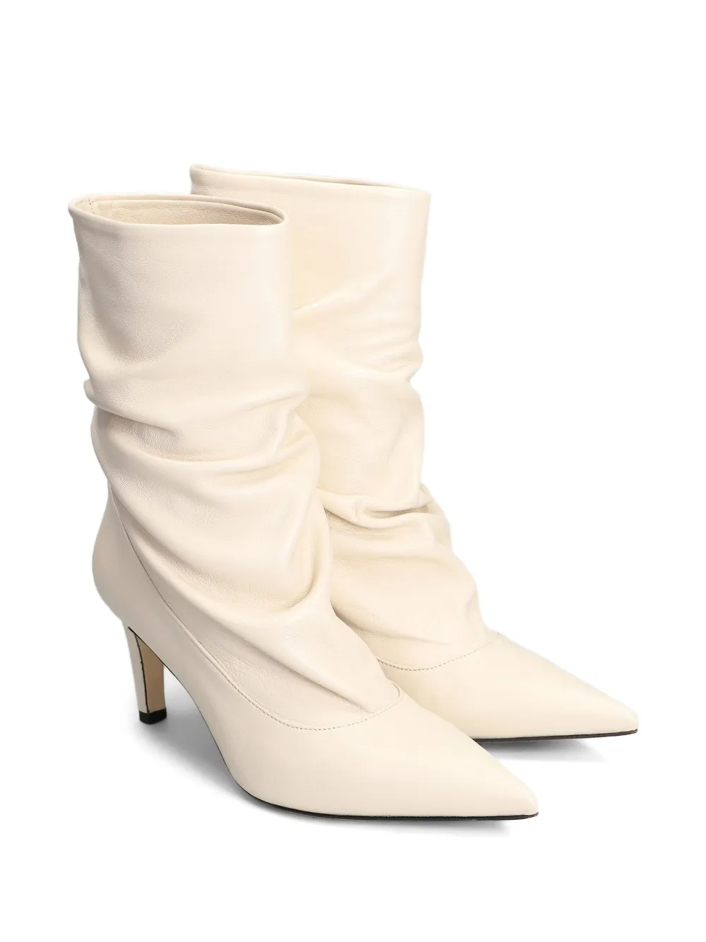 The Seller slouchy pointed-toe ankle boots Beige