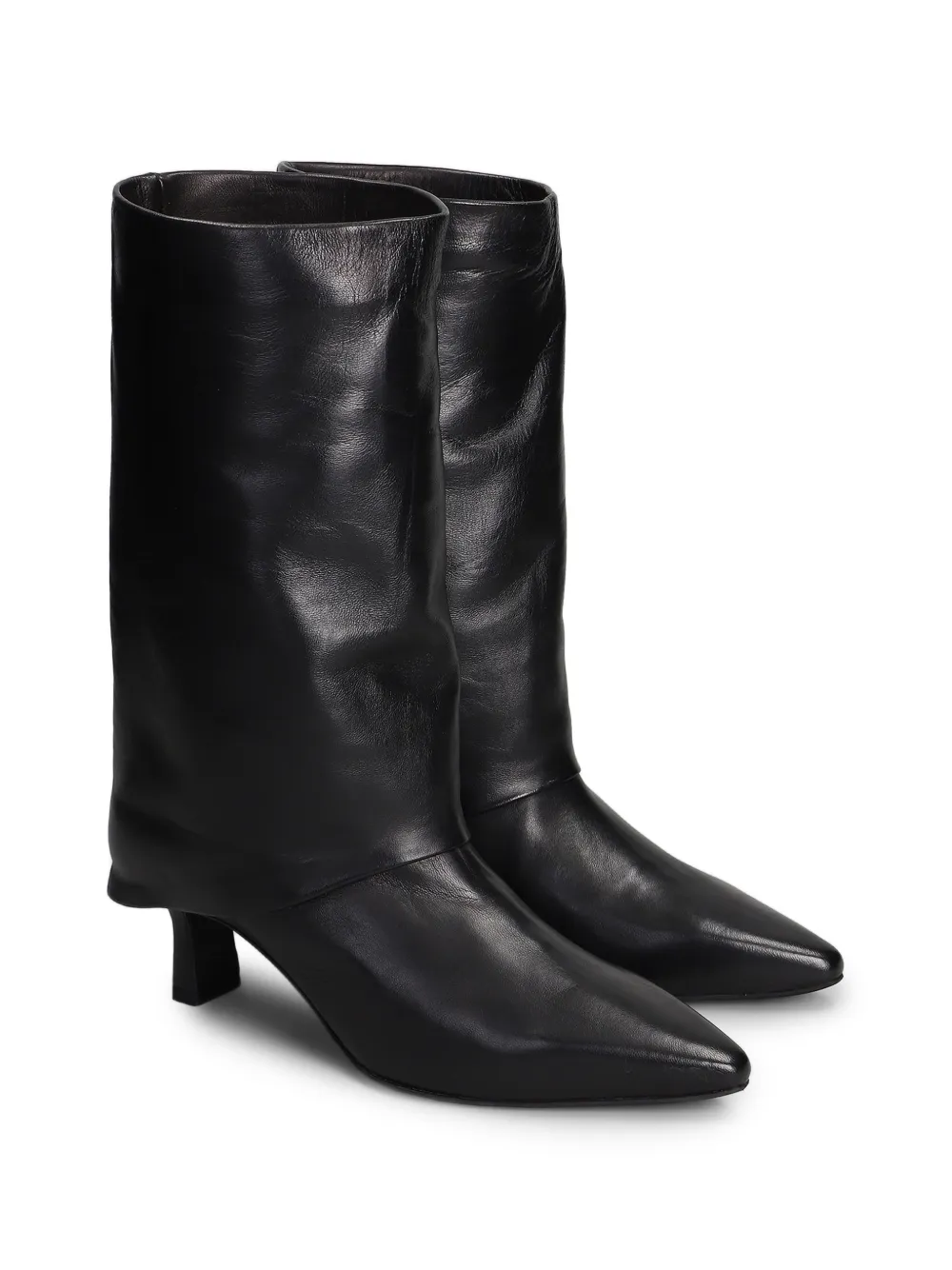 The Seller fold-over pointed-toe boots Zwart