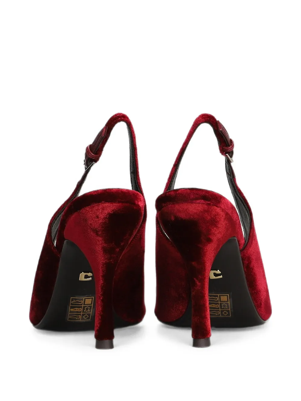 Lola Cruz Gabriette 95 velvet pumps Rood