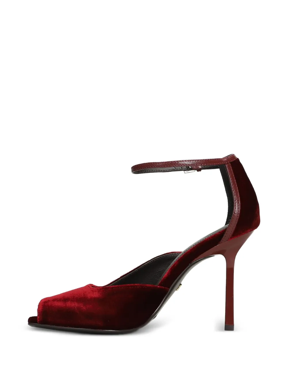 Lola Cruz velvet open-toe sandals Rood