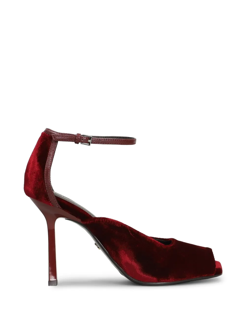 Lola Cruz velvet open-toe sandals Rood