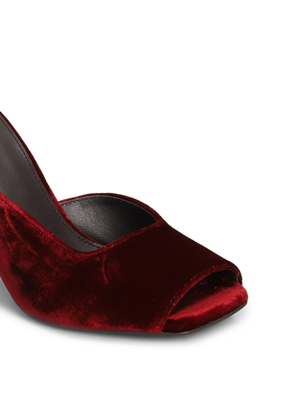 Lola Cruz velvet open-toe sandals Rood