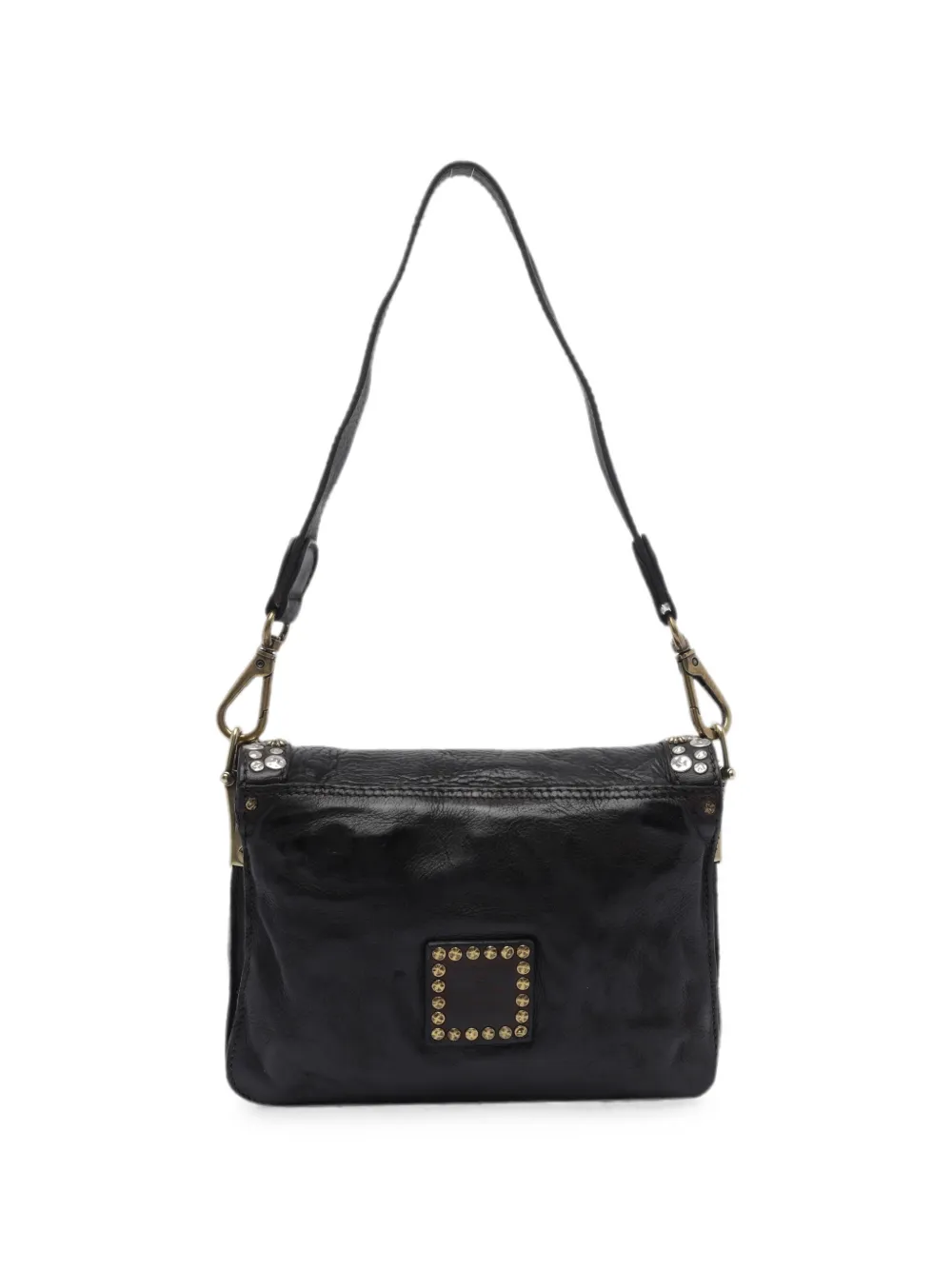 Campomaggi Perla leren schoudertas met studs Bruin