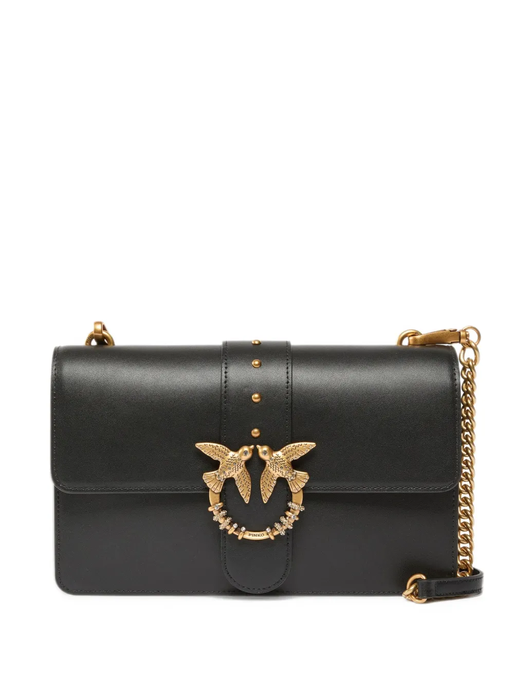 PINKO Love One leather shoulder bag - Nero