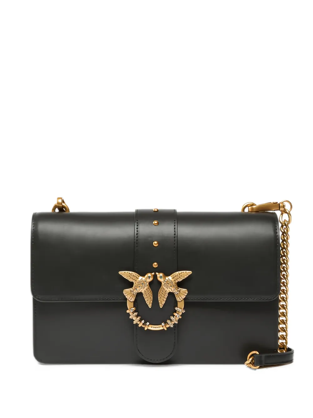 PINKO Love One leather shoulder bag - Nero