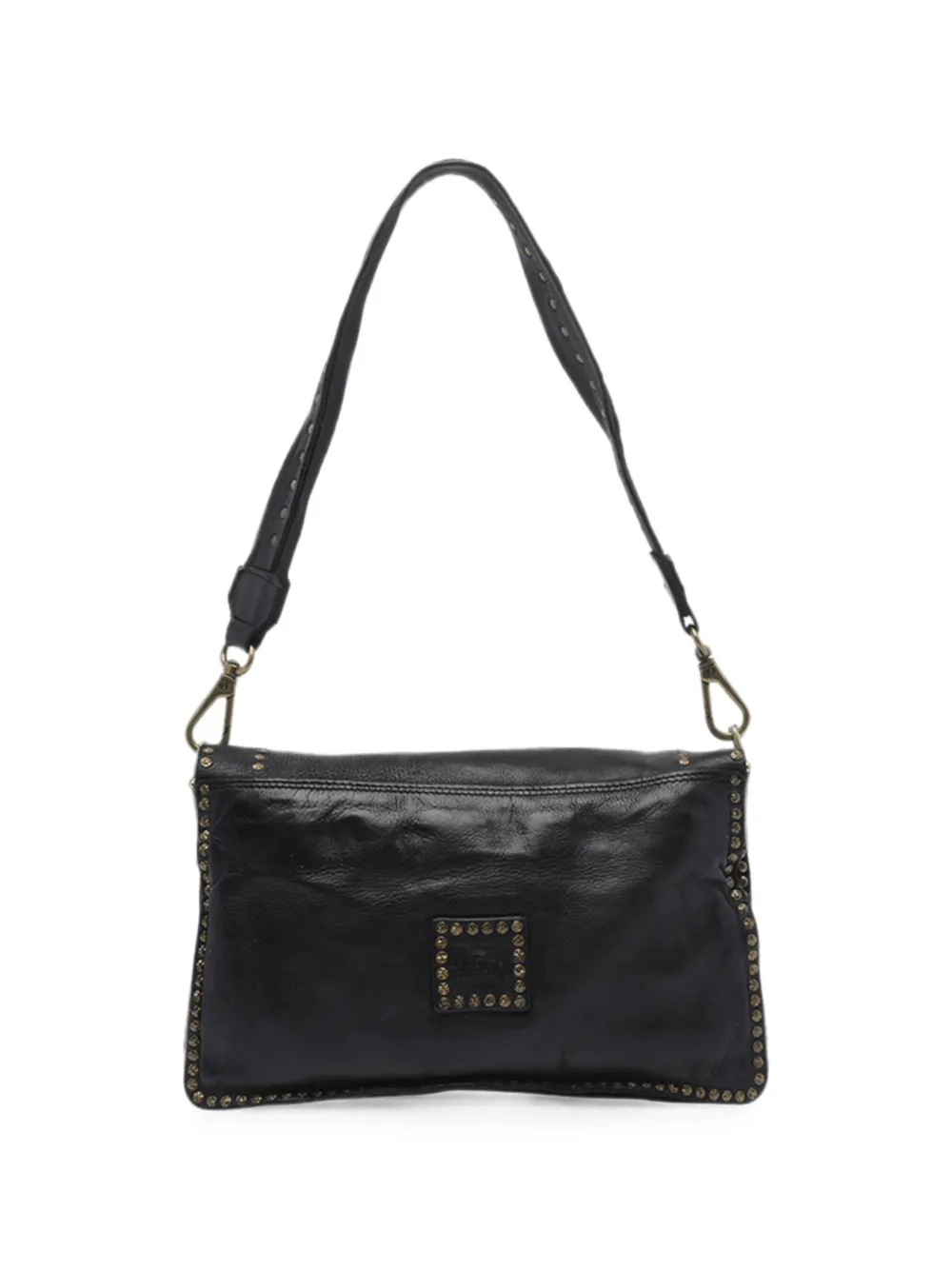 Campomaggi Agnese leren shopper verfraaid met studs Zwart