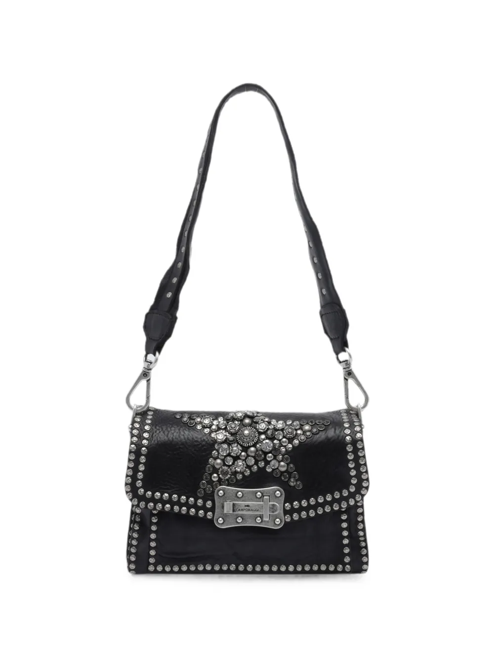Campomaggi Agnese stud-embellished shoulder bag - Nero