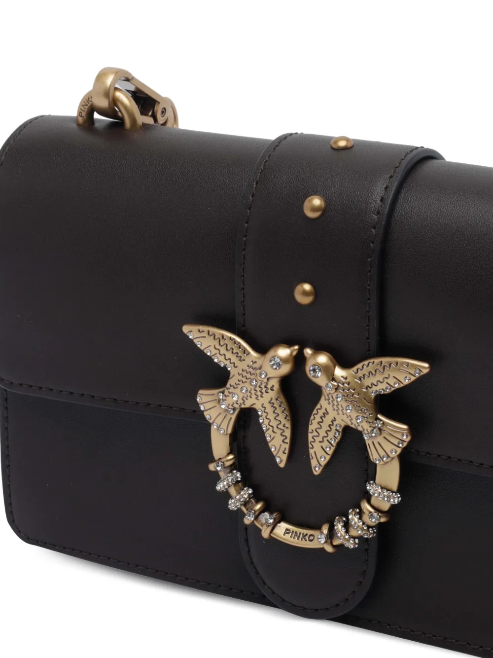 PINKO Love Birds schoudertas Bruin