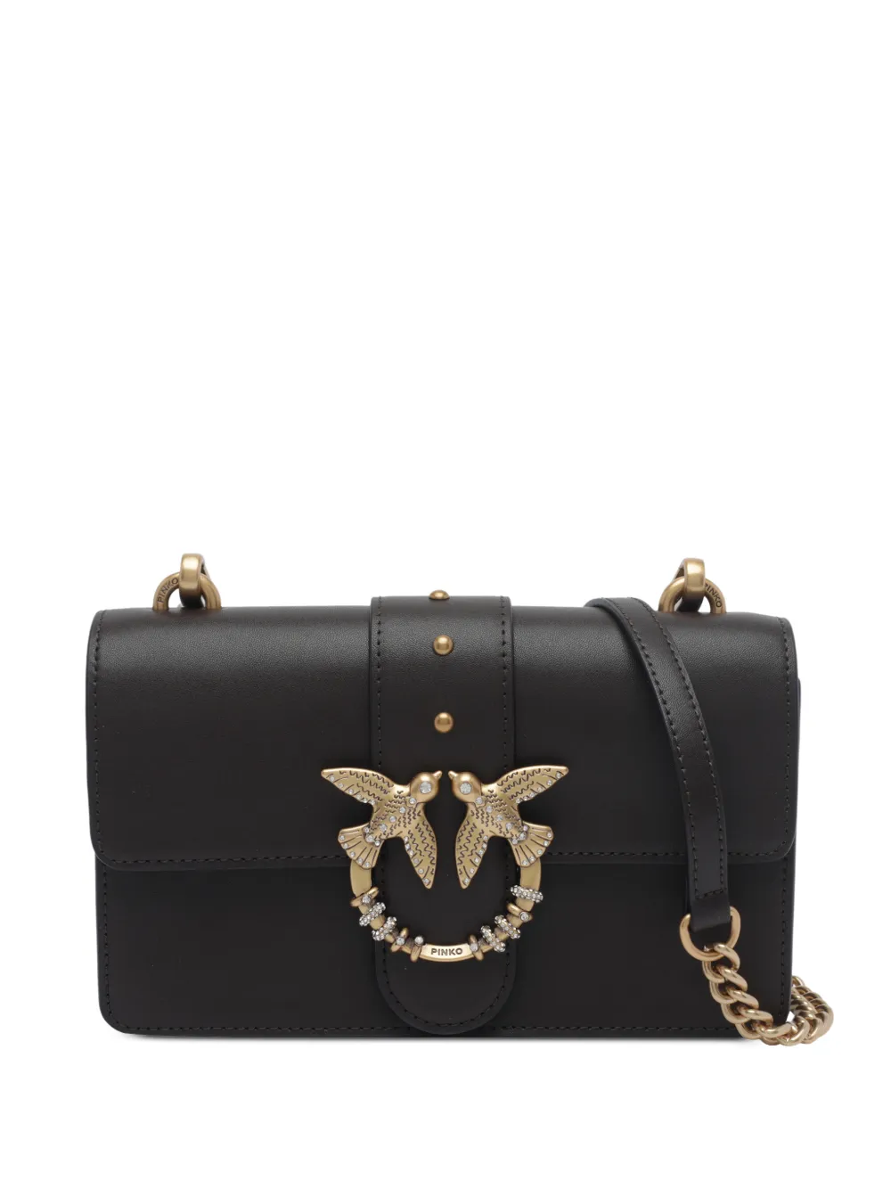 PINKO mini Love Birds shoulder bag - Marrone