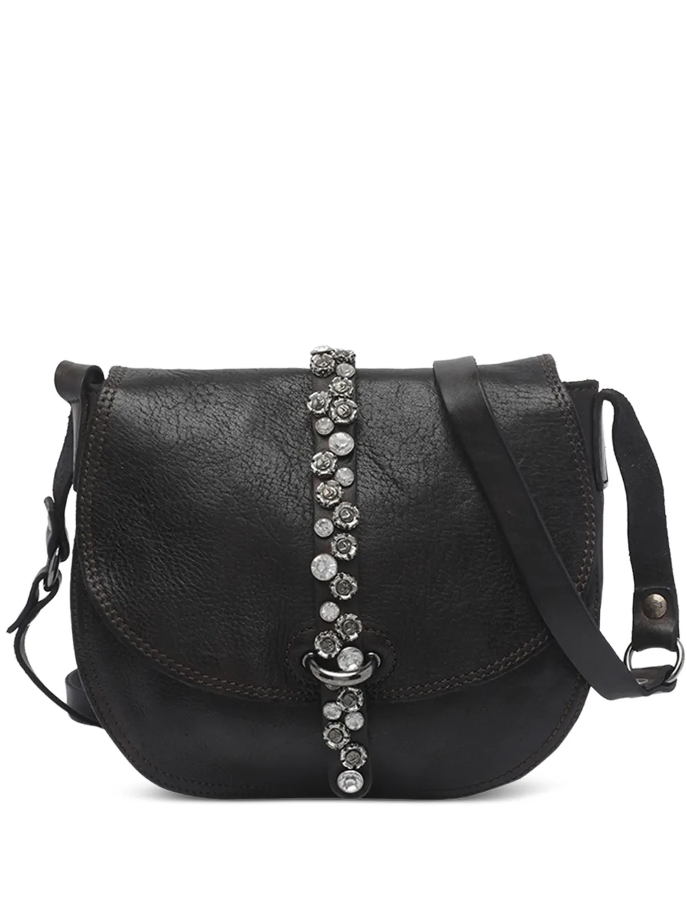 Campomaggi Linda crystal-embellished shoulder bag - Braun