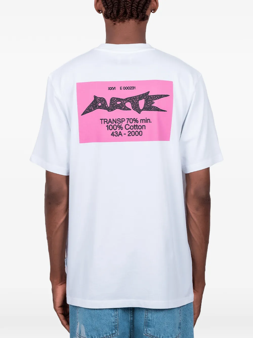 Arte Antwerp Composition T-shirt met patch-print Wit