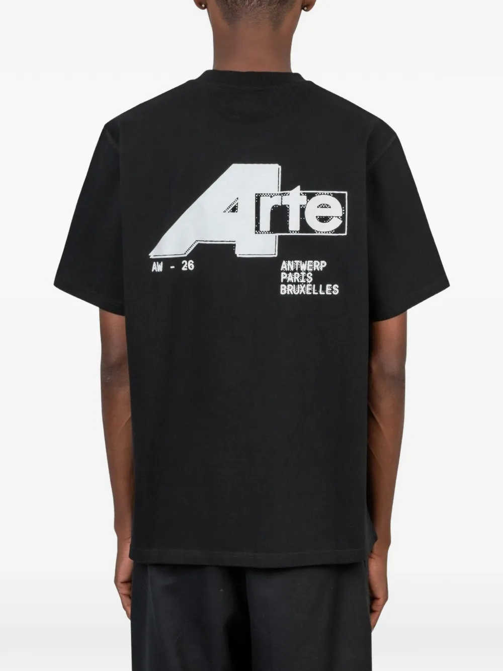 Arte Antwerp Big A T-shirt met grafische print Zwart