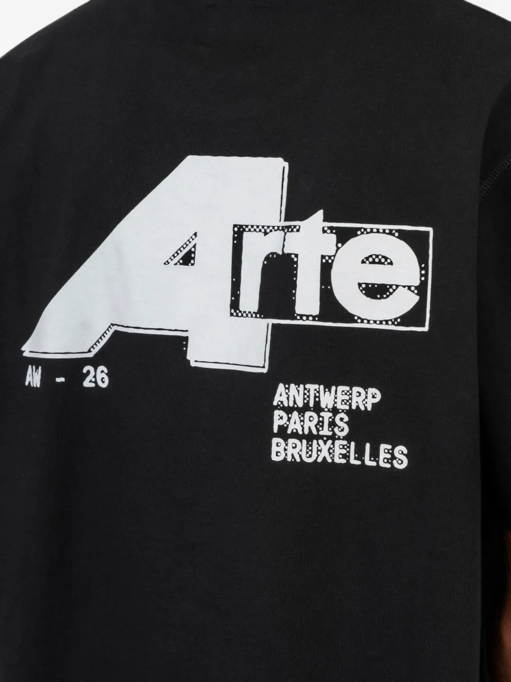 Arte Antwerp Big A T-shirt met grafische print Zwart