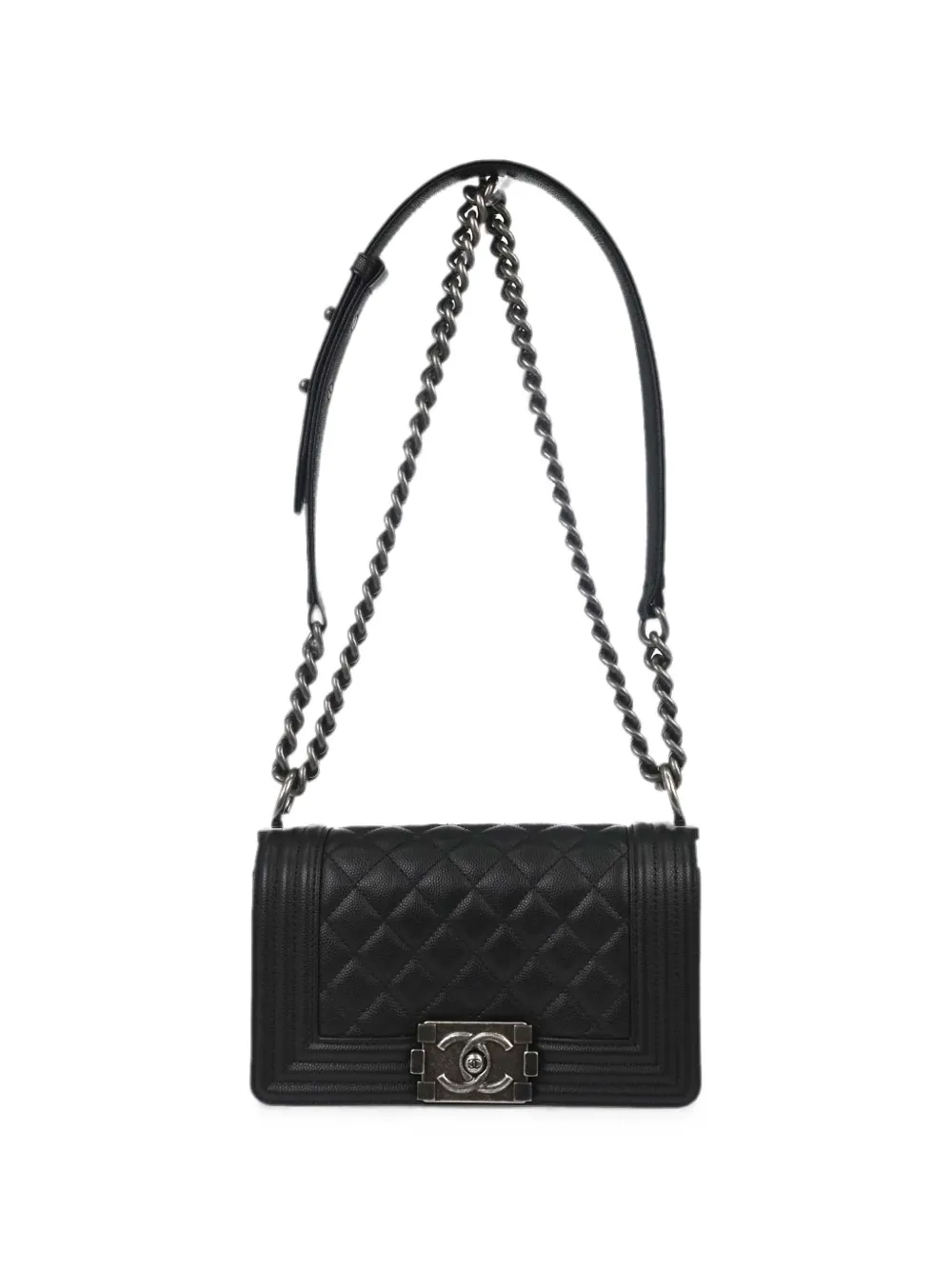 CHANEL Pre-Owned 2017 Boy Chanel chain shoulder bag - Nero