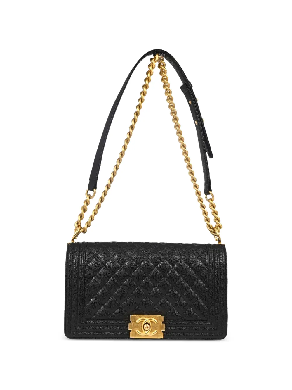 CHANEL Pre-Owned 2020s medium Boy Chanel chain shoulder bag - Nero
