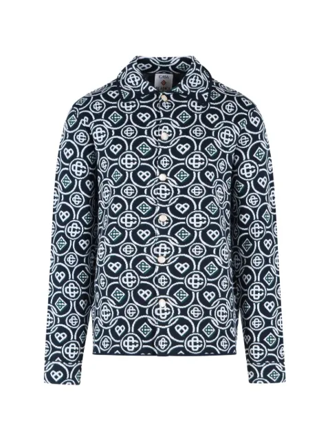 Casablanca chemise en coton à broderie RC monogrammée