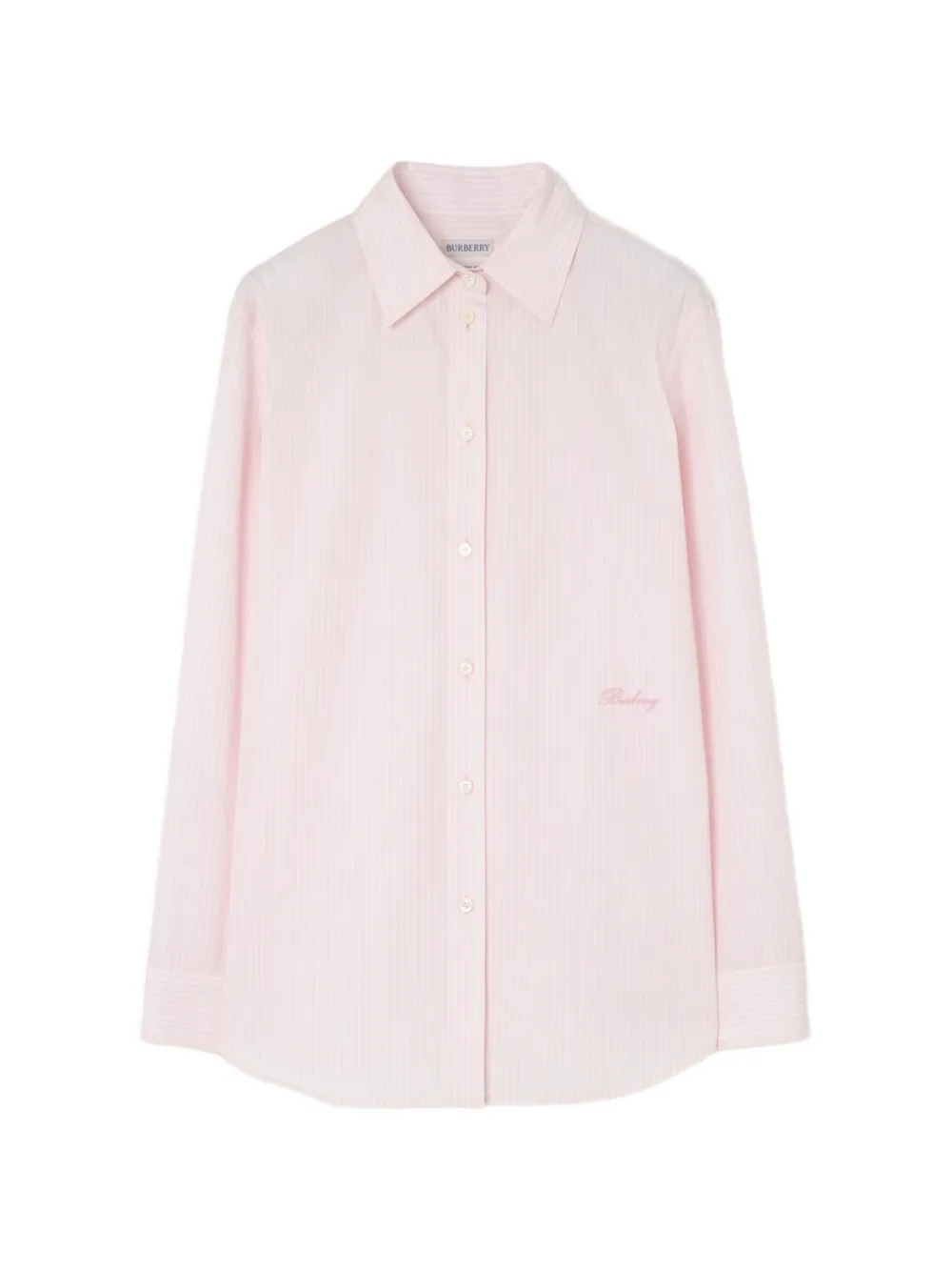 Burberry Katoenen gestreepte blouse Roze