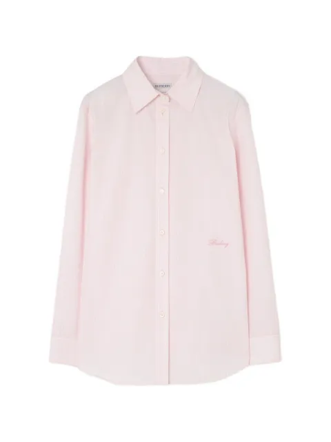 Burberry classic fit striped cotton shirt