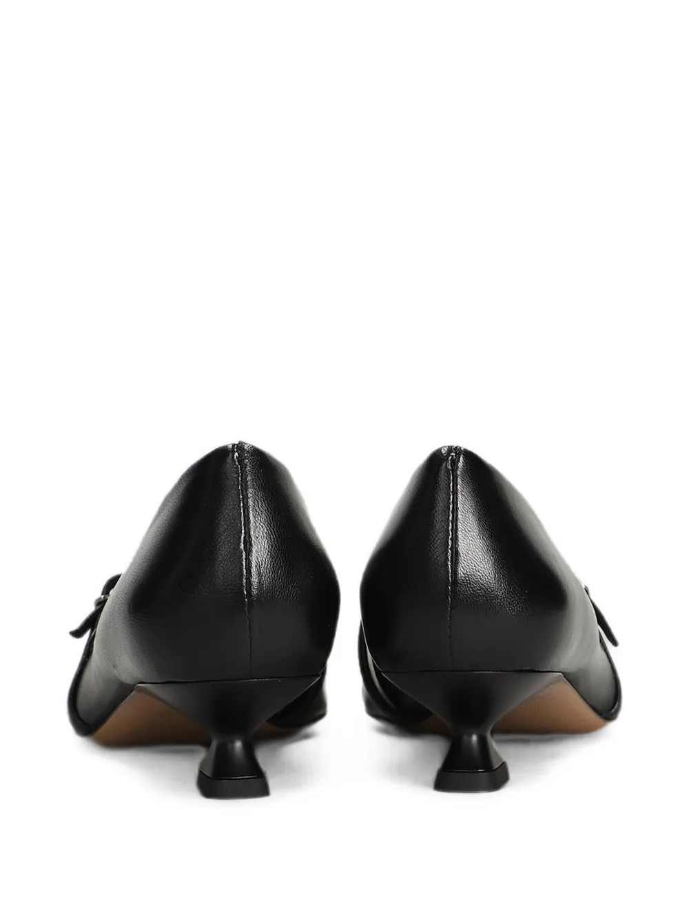 The Seller buckle-strap pointed-toe leather pumps Zwart