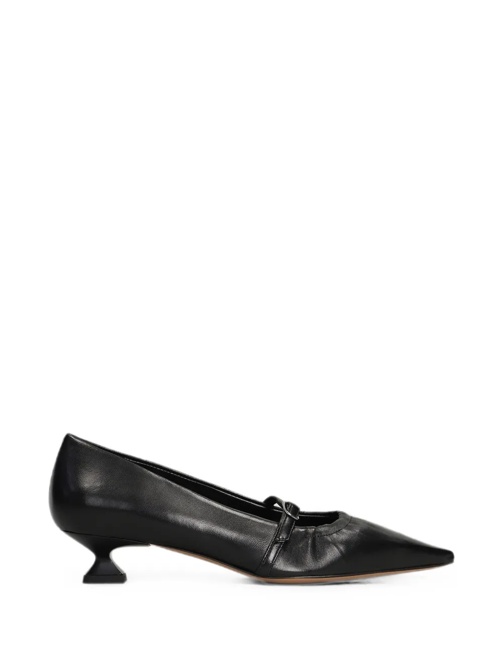 The Seller buckle-strap pointed-toe leather pumps Zwart