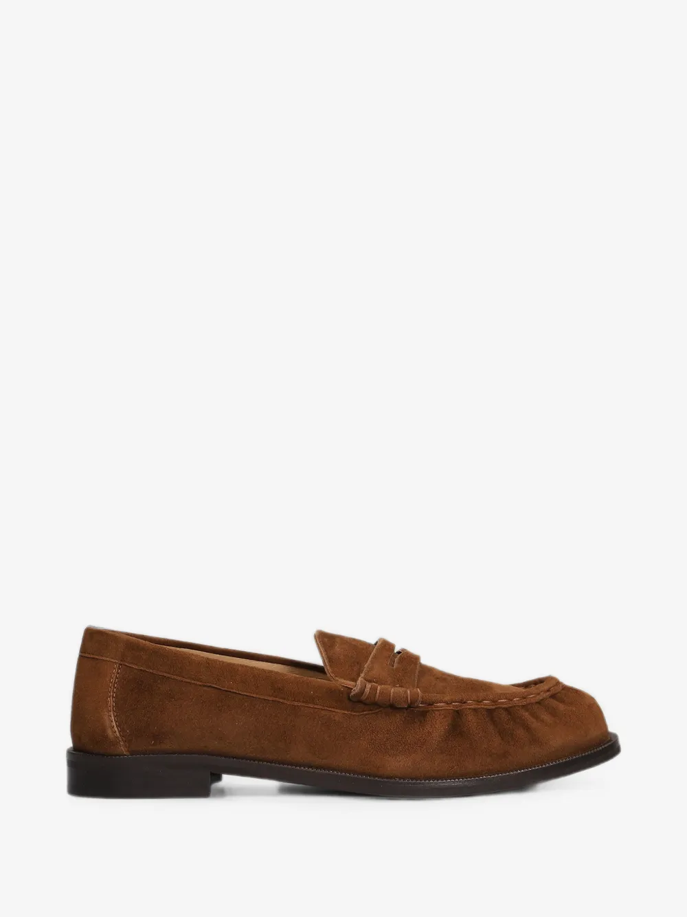 suede penny loafers