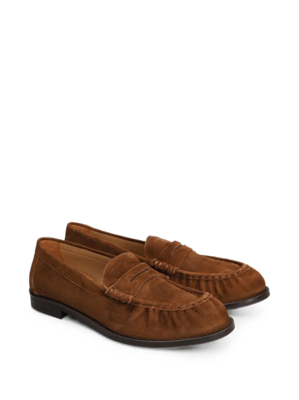 Julie Dee suede penny loafers Bruin