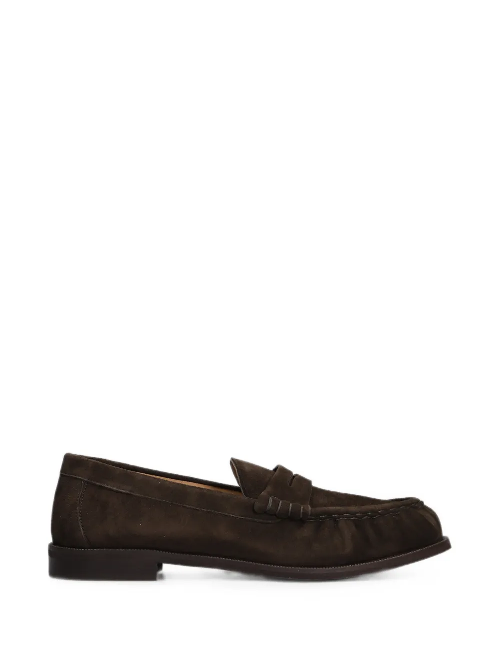 Julie Dee Suede Slip-on Loafers In Brown