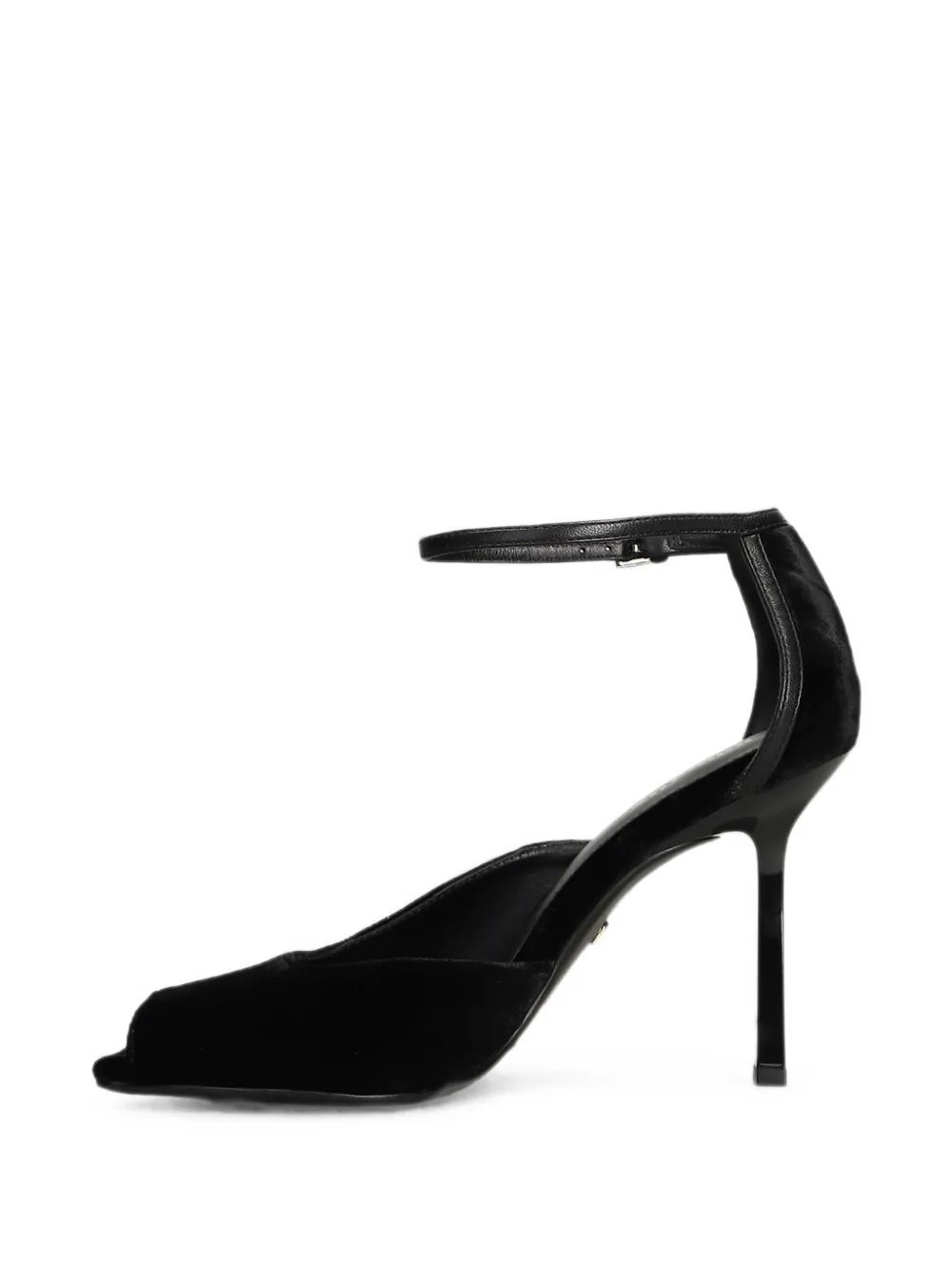 Lola Cruz Qelina 90 fluwelen sandalen Zwart
