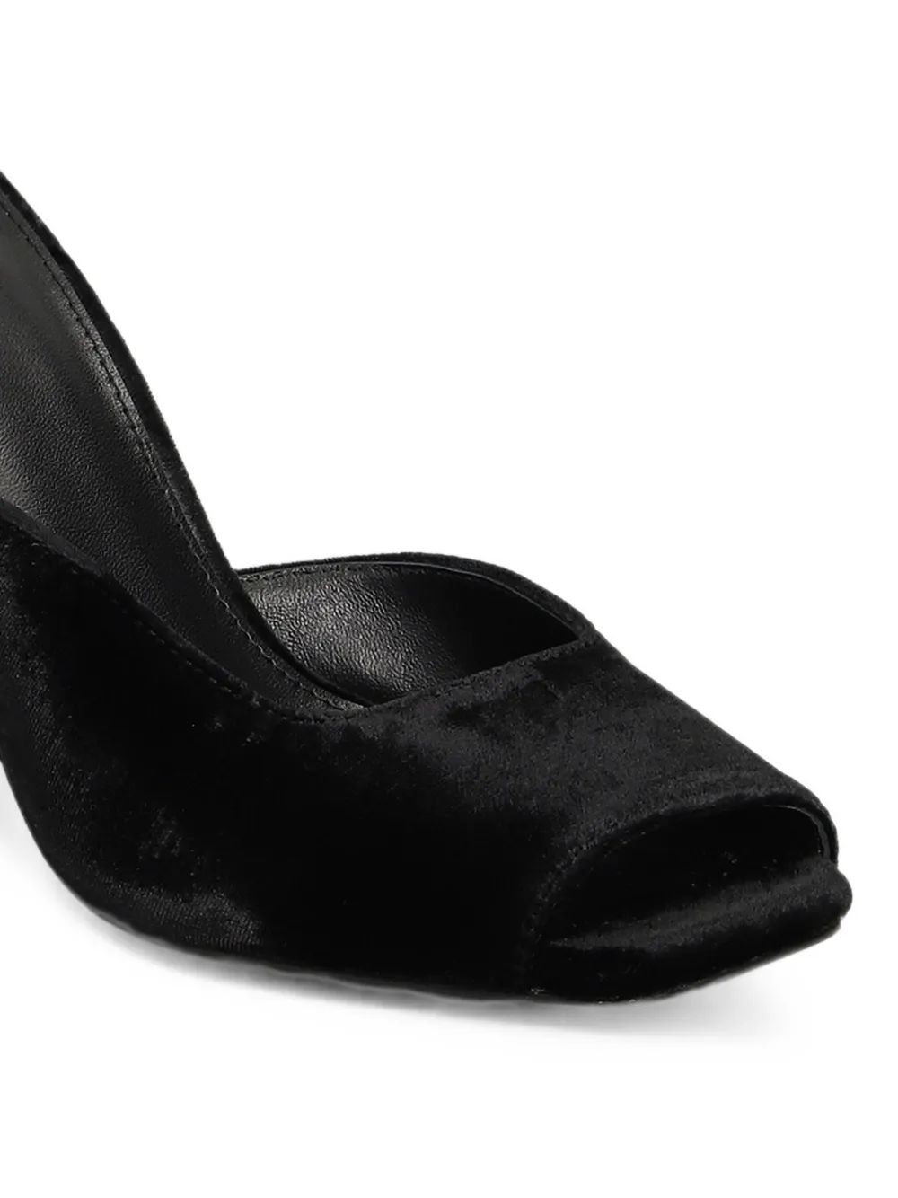 Lola Cruz Qelina 90 fluwelen sandalen Zwart