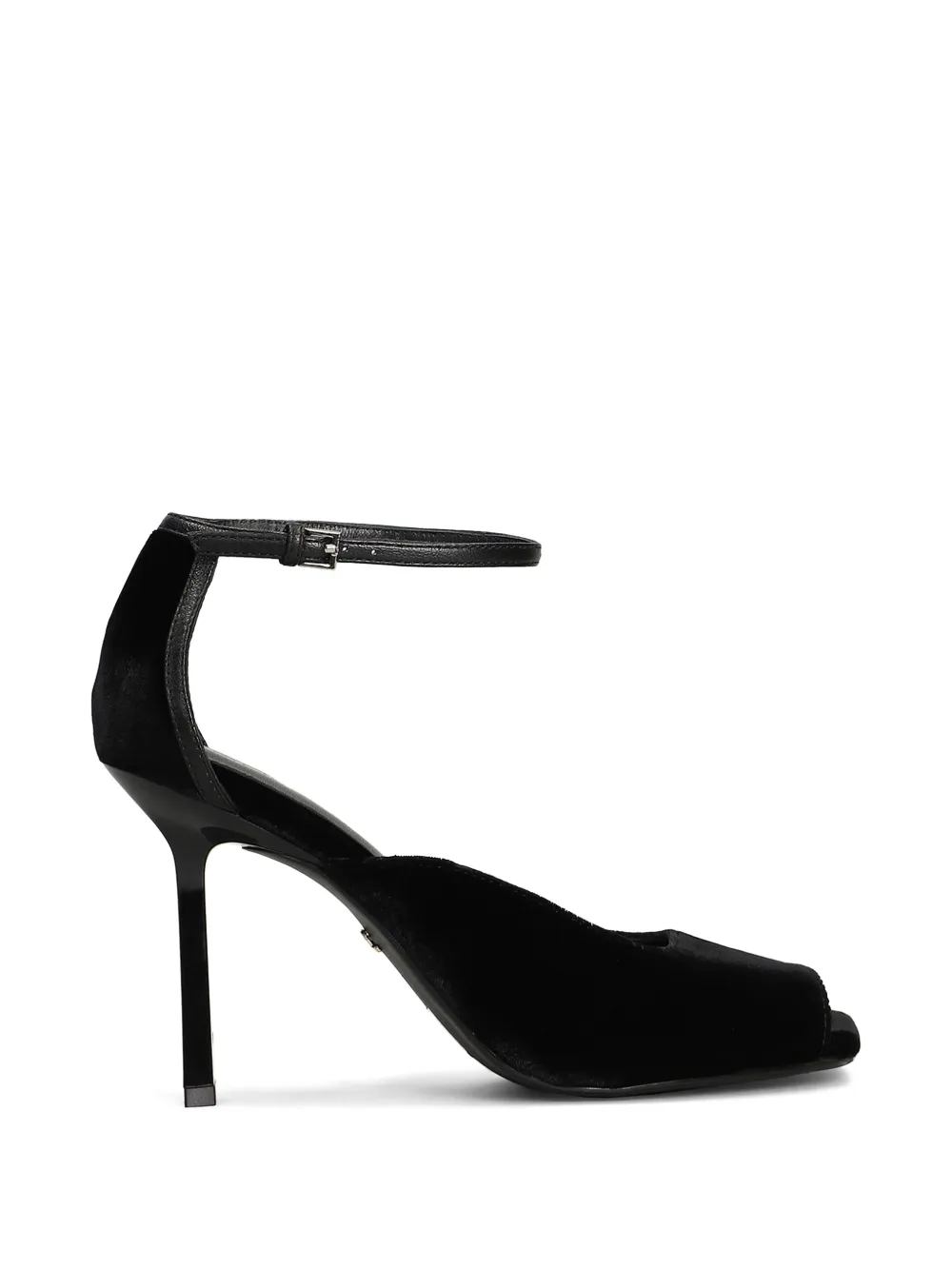 Lola Cruz Qelina 90 fluwelen sandalen Zwart