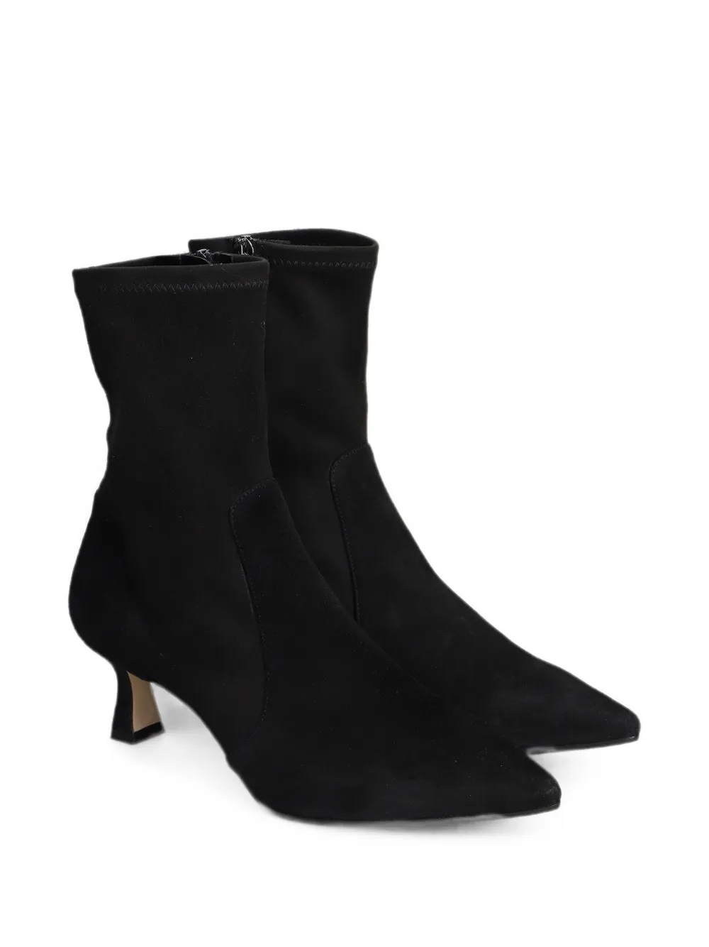 The Seller pointed-toe kitten-heel ankle boots Zwart