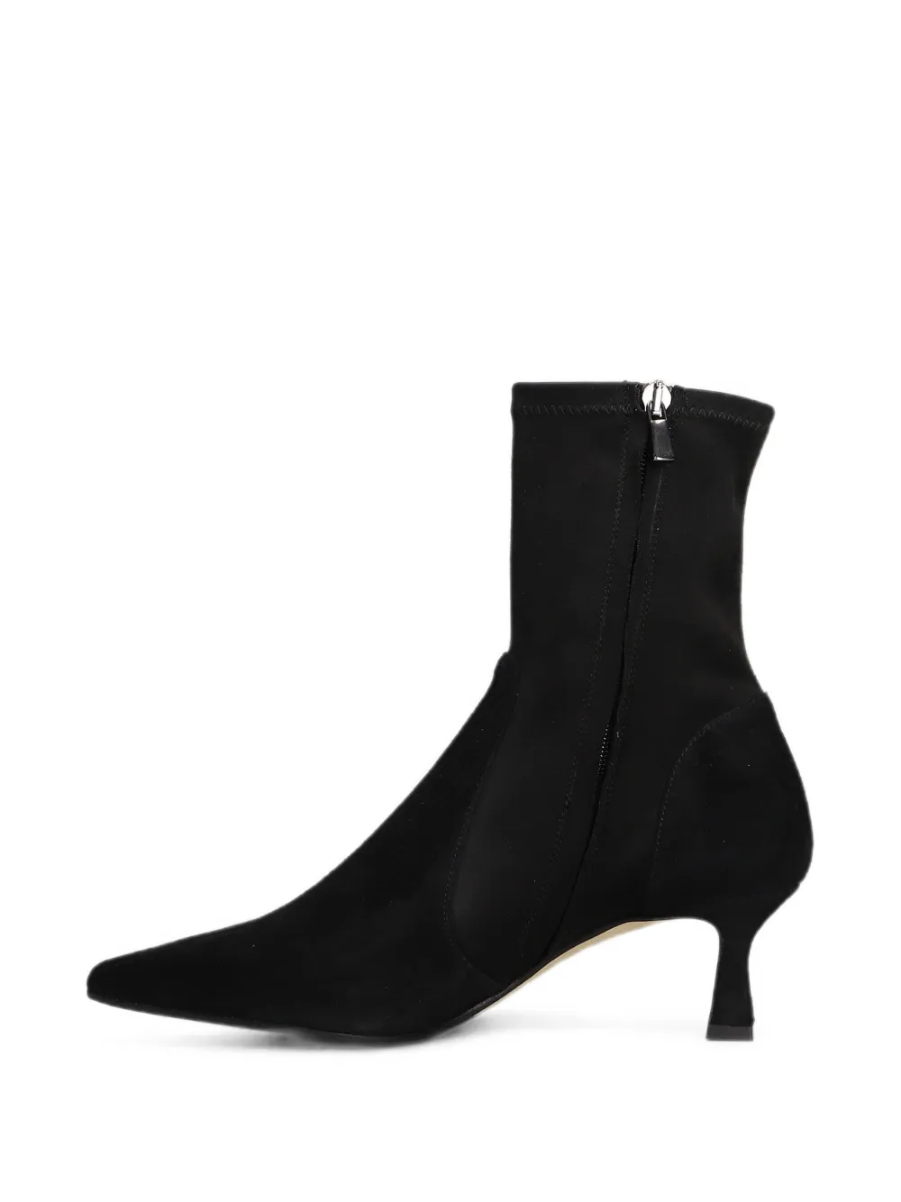 The Seller pointed-toe kitten-heel ankle boots Zwart