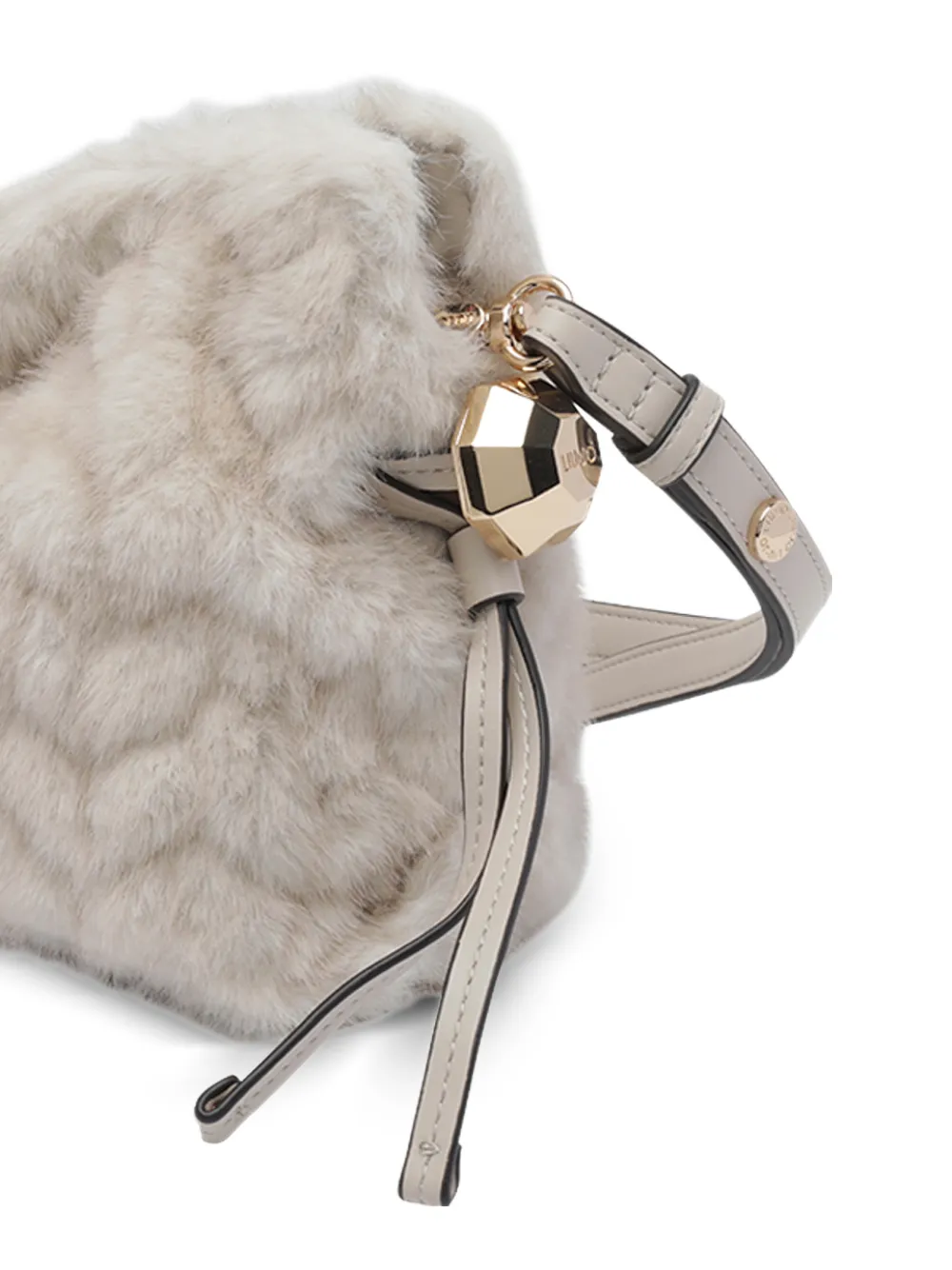 LIU JO Kleine Riccy tas van imitatiebont Beige