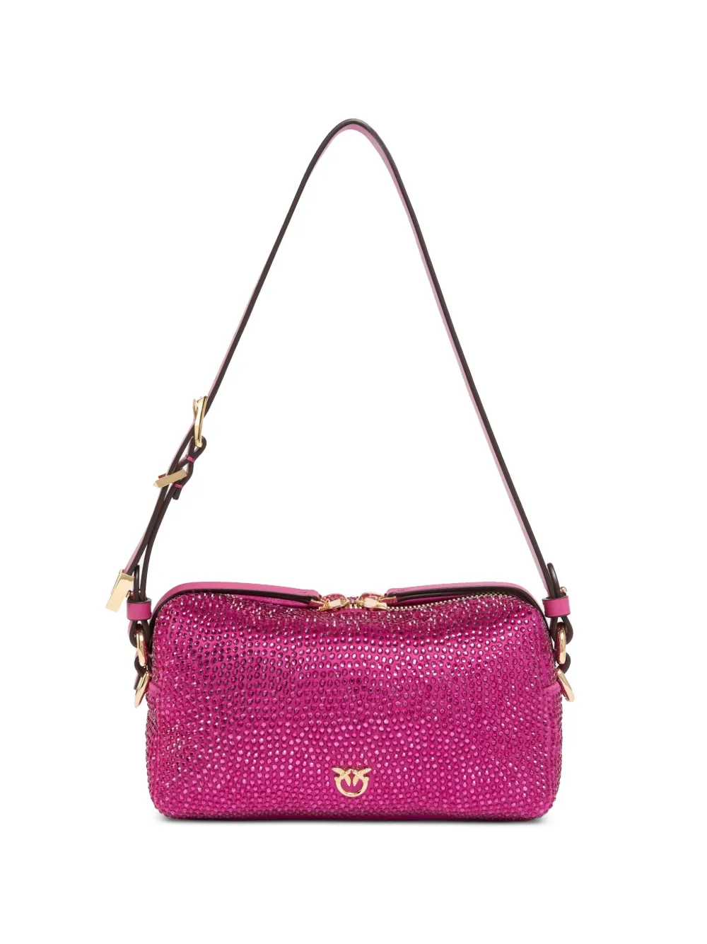 PINKO mini full strass Boston shoulder bag