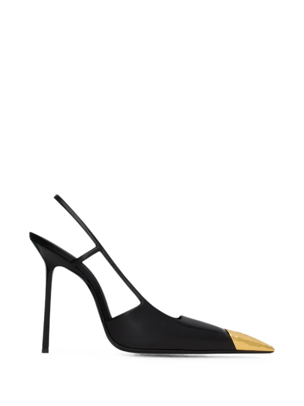 Saint Laurent Jeanne slingback pumps in smooth leather - Schwarz
