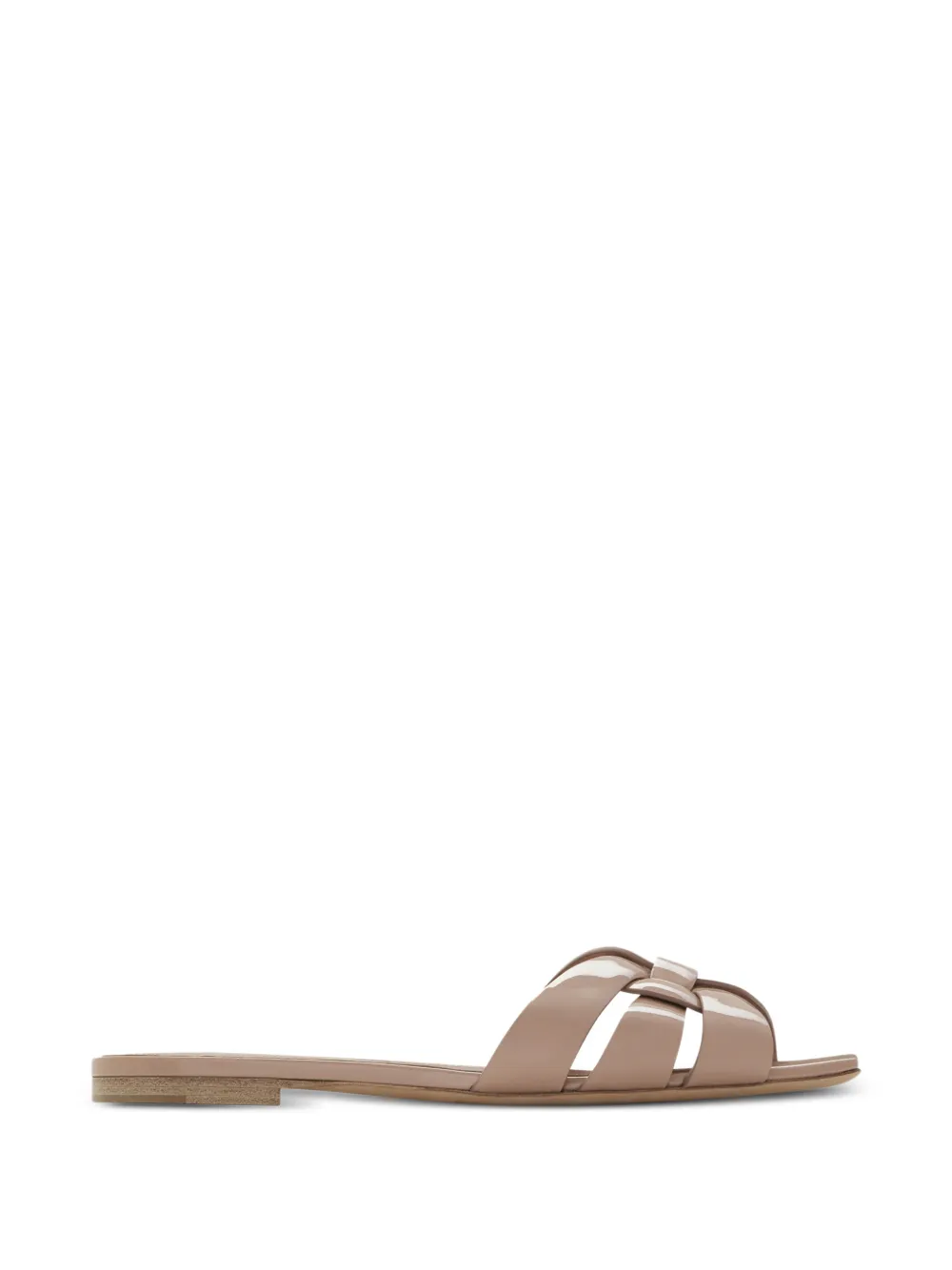 Saint Laurent Tribute muiltjes van lakleer Beige