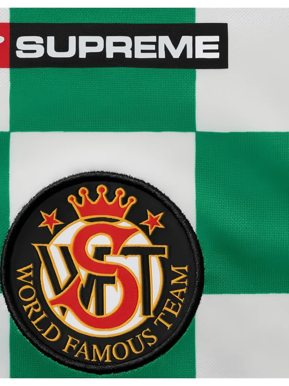 Supreme Soccer T-shirt met checkerboard-print Groen
